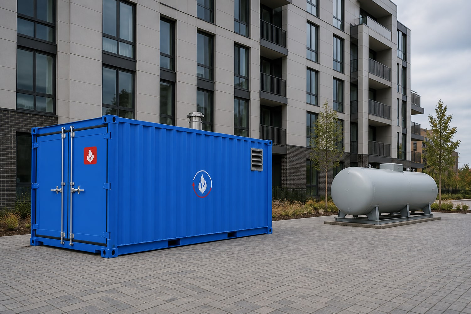 Mobile Heat Helpers Heizzentrale 2.500 kW mit Tankanlage